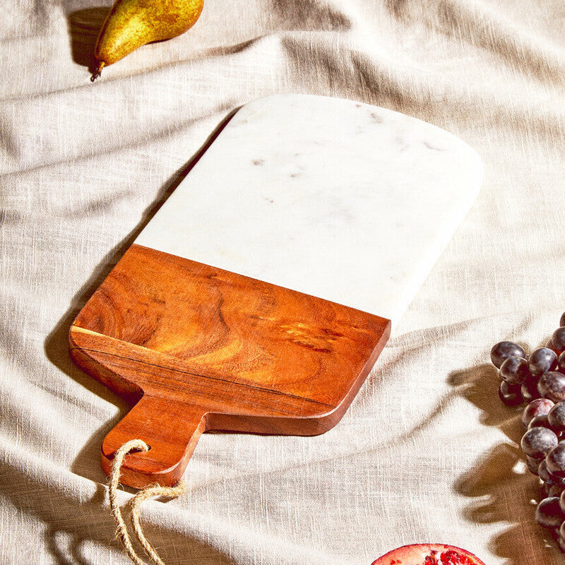 Orsina Marble and Acacia Wood Rectangular Cheese Board – Monzaro