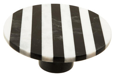 Orsina Soma Small Marble Round Cake Stand – Black and White