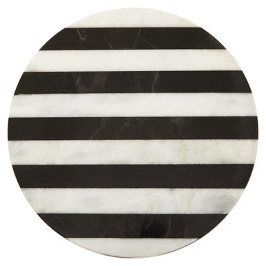 Orsina Soma Small Marble Round Cake Stand – Black and White