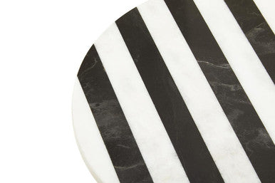 Orsina Soma Small Marble Round Cake Stand – Black and White