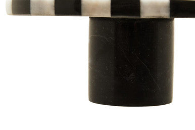Orsina Soma Small Marble Round Cake Stand – Black and White