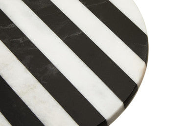 Orsina Soma Small Marble Round Cake Stand – Black and White