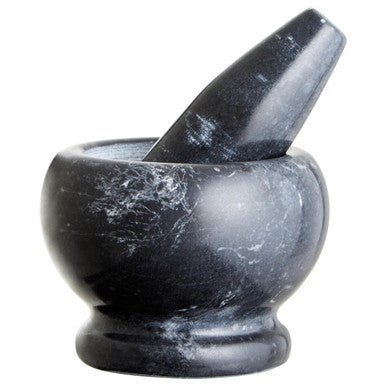 Orsina Marmore Black Marble Mortar and Pestle Set – Stone Spice Grinder