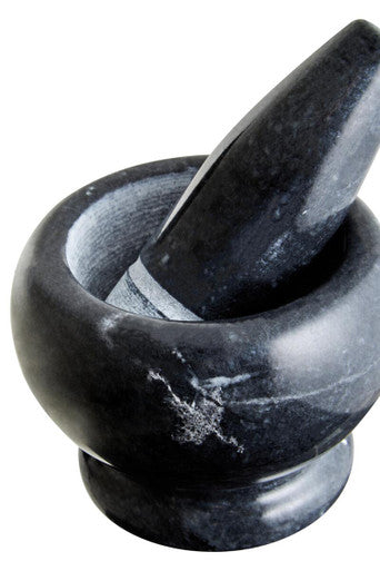 Orsina Marmore Black Marble Mortar and Pestle Set – Stone Spice Grinder