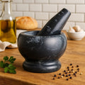 Orsina Marmore Black Marble Mortar and Pestle Set – Stone Spice Grinder