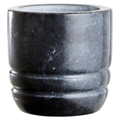 Orsina Marmore Black Marble Mortar and Pestle – Textured Stone Grinder