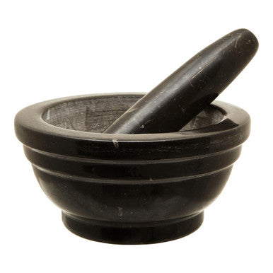 Orsina Brown Marble Mortar and Pestle – Natural Stone Spice Grinder
