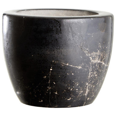 Orsina Marmore Black Marble Tapered Mortar and Pestle Spice Grinder