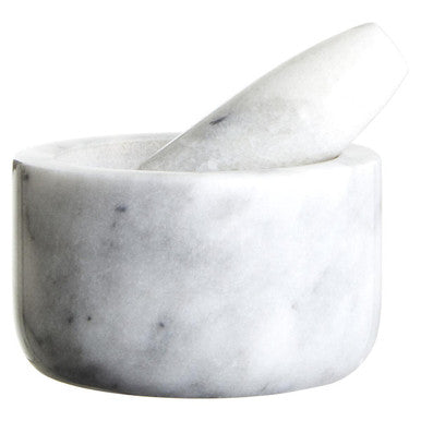 Orsina Salerno Grey Marble Mortar and Pestle – Natural Stone Grinder