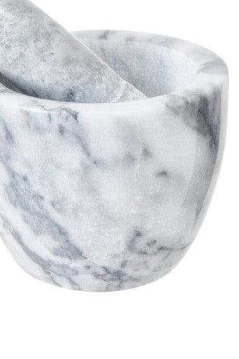Orsina Salerno Grey Marble Tapered Mortar and Pestle Spice Grinder
