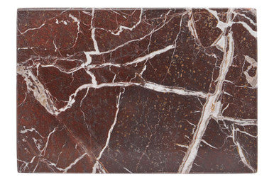 Orsina Salmo Red and White Marble Rectangular Chopping and Serving Board