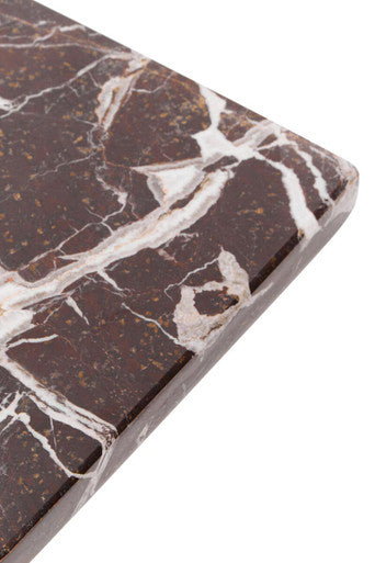 Orsina Salmo Red and White Marble Rectangular Chopping and Serving Board