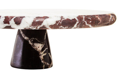 Orsina Salmo Red Marble Cake Stand – Polished Stone Dessert Display