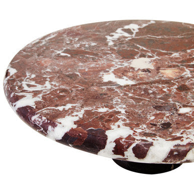 Orsina Salmo Red Marble Cake Stand – Polished Stone Dessert Display
