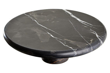 Orsina Marmore Black and Gold Marble Cake Stand – Luxury Dessert Pedestal