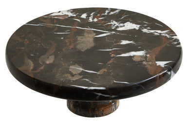 Orsina Marmore Black and Gold Marble Cake Stand – Luxury Dessert Pedestal