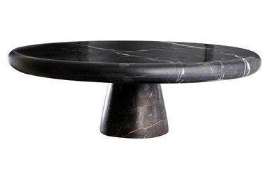 Orsina Marmore Black and Gold Marble Cake Stand – Luxury Dessert Pedestal