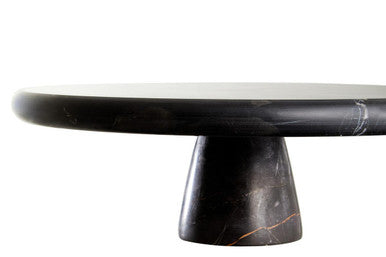 Orsina Marmore Black and Gold Marble Cake Stand – Luxury Dessert Pedestal