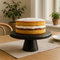 Orsina Marmore Black and Gold Marble Cake Stand – Luxury Dessert Pedestal