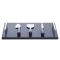 Orsina Marina Black Marble Cheese Board and Knife Set with Handles