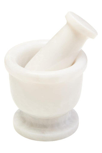 Orsina White Marble Mortar and Pestle – Handcrafted Spice Herb Grinder
