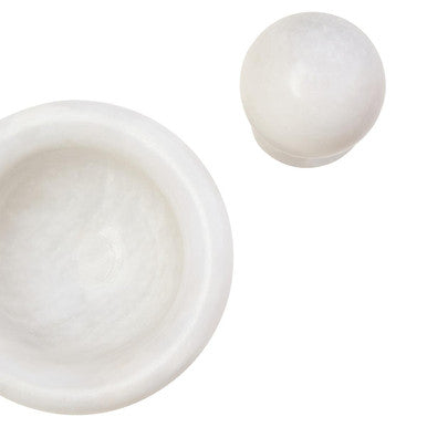 Orsina White Marble Mortar and Pestle – Handcrafted Spice Herb Grinder