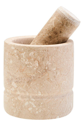 Orsina Marmore Cream Marble Mortar and Pestle – Natural Stone Grinder