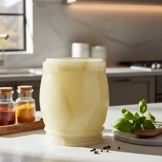 Orsina Marmore Onyx Storage Jar – Handcrafted Natural Stone Canister