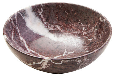 Orsina Marmore Red and White Marble Bowl – Polished Serving Centerpiece