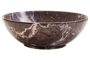 Orsina Marmore Red and White Marble Bowl – Polished Serving Centerpiece