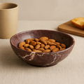 Orsina Marmore Red and White Marble Bowl – Polished Serving Centerpiece