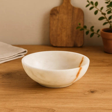 Orsina Marmore Onyx Bowl – Handcrafted Natural Stone Serving Piece
