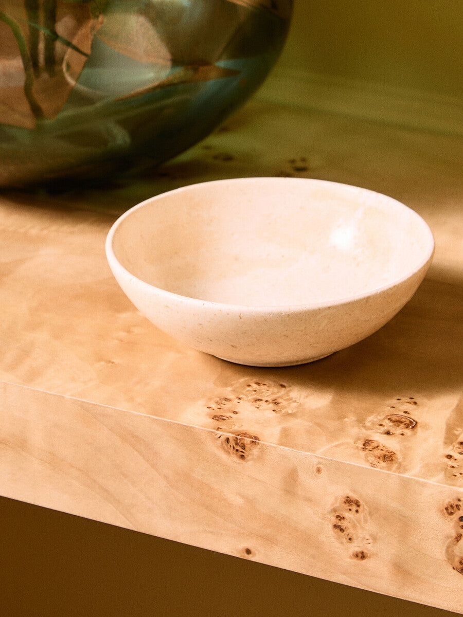 Orsina Marmore Cream Marble Bowl – Handcrafted Round Serving Tableware