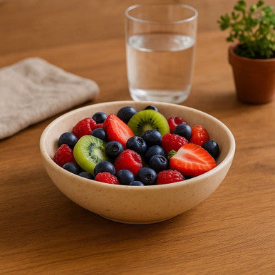 Orsina Marmore Cream Marble Bowl – Handcrafted Round Serving Tableware