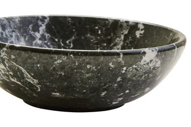 Orsina Marmore Black and White Marble Bowl – Handcrafted Stone Decor