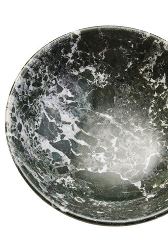 Orsina Marmore Black and White Marble Bowl – Handcrafted Stone Decor