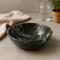 Orsina Marmore Black and White Marble Bowl – Handcrafted Stone Decor