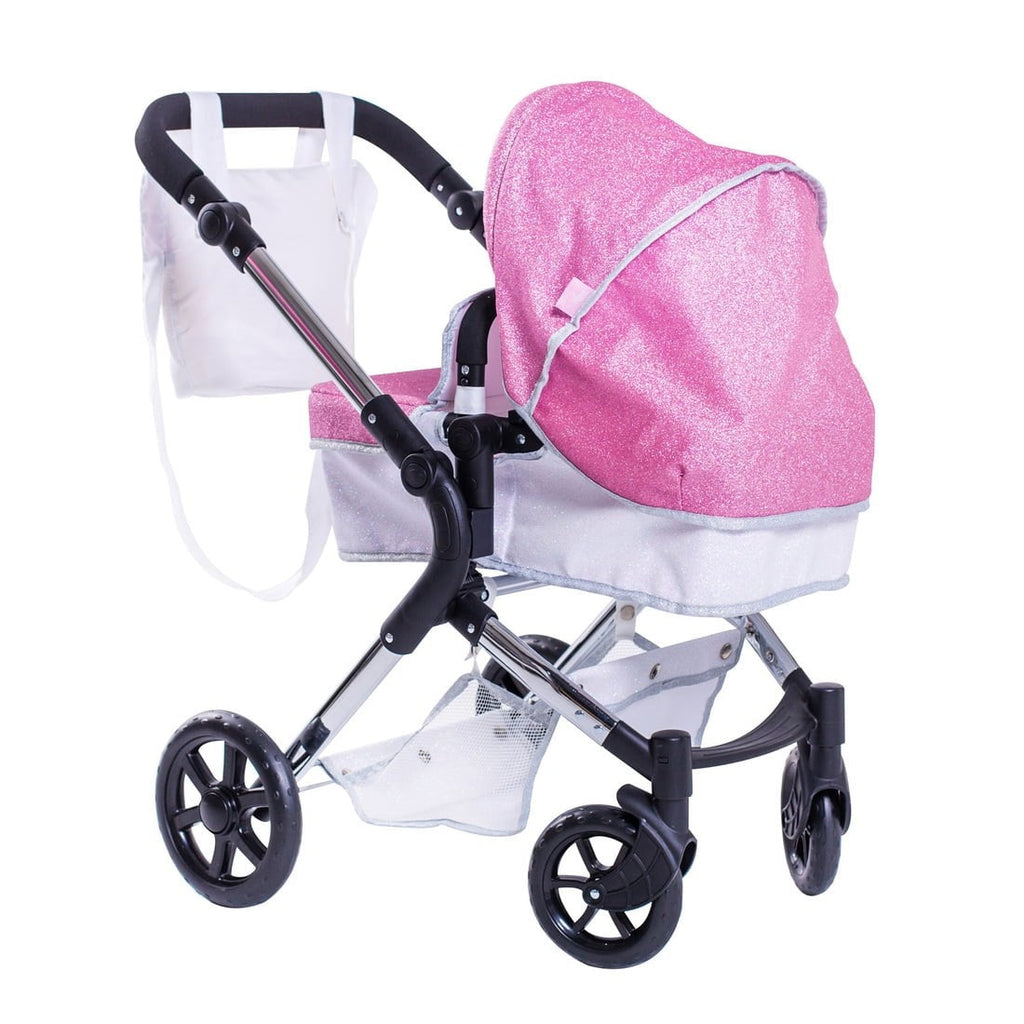 Roma Stephanie Dolls Pram Bundle with Pram / Pushchair, Doll, Highchair, Bag, Parasol & Pram set