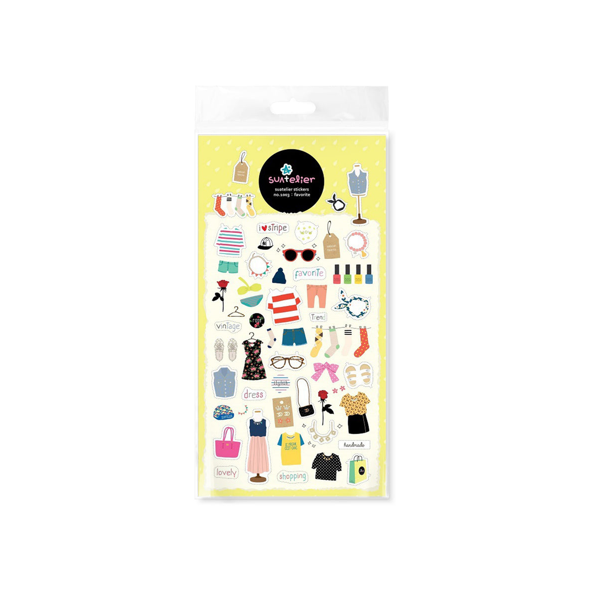 Suatelier Favourite Decorative Craft Stickers for Journaling - 1 Sheet