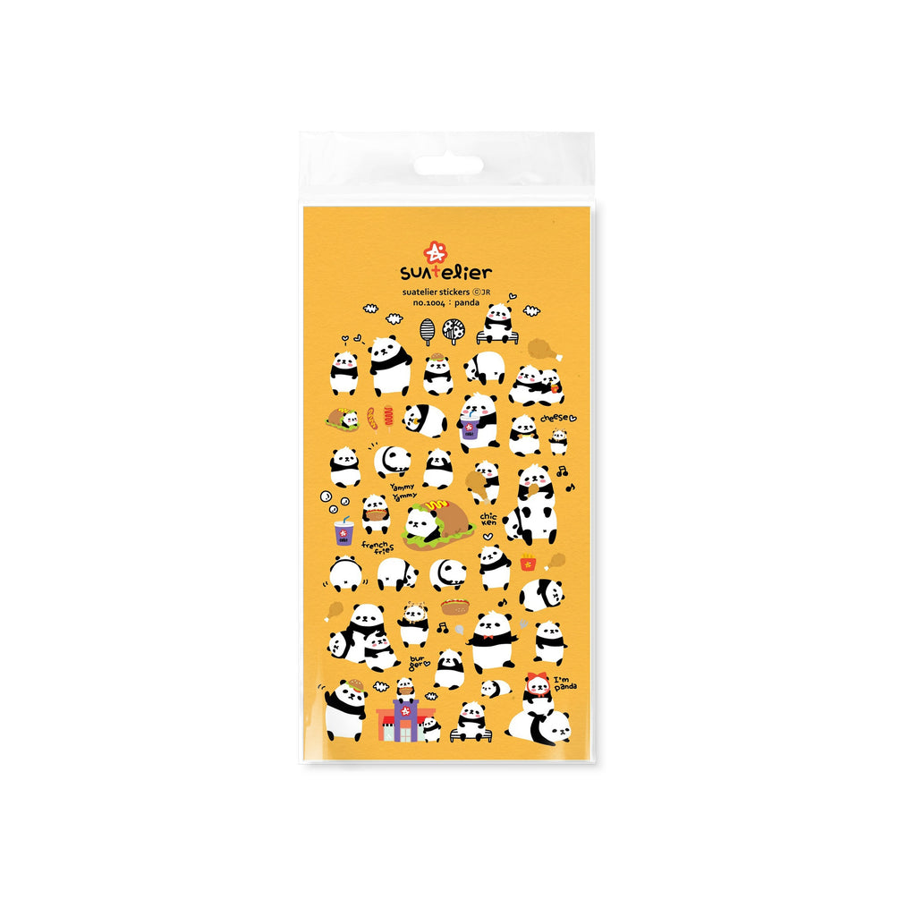 Panda Puffy Stickers by Suatelier – Cute Decorative Journaling Decals