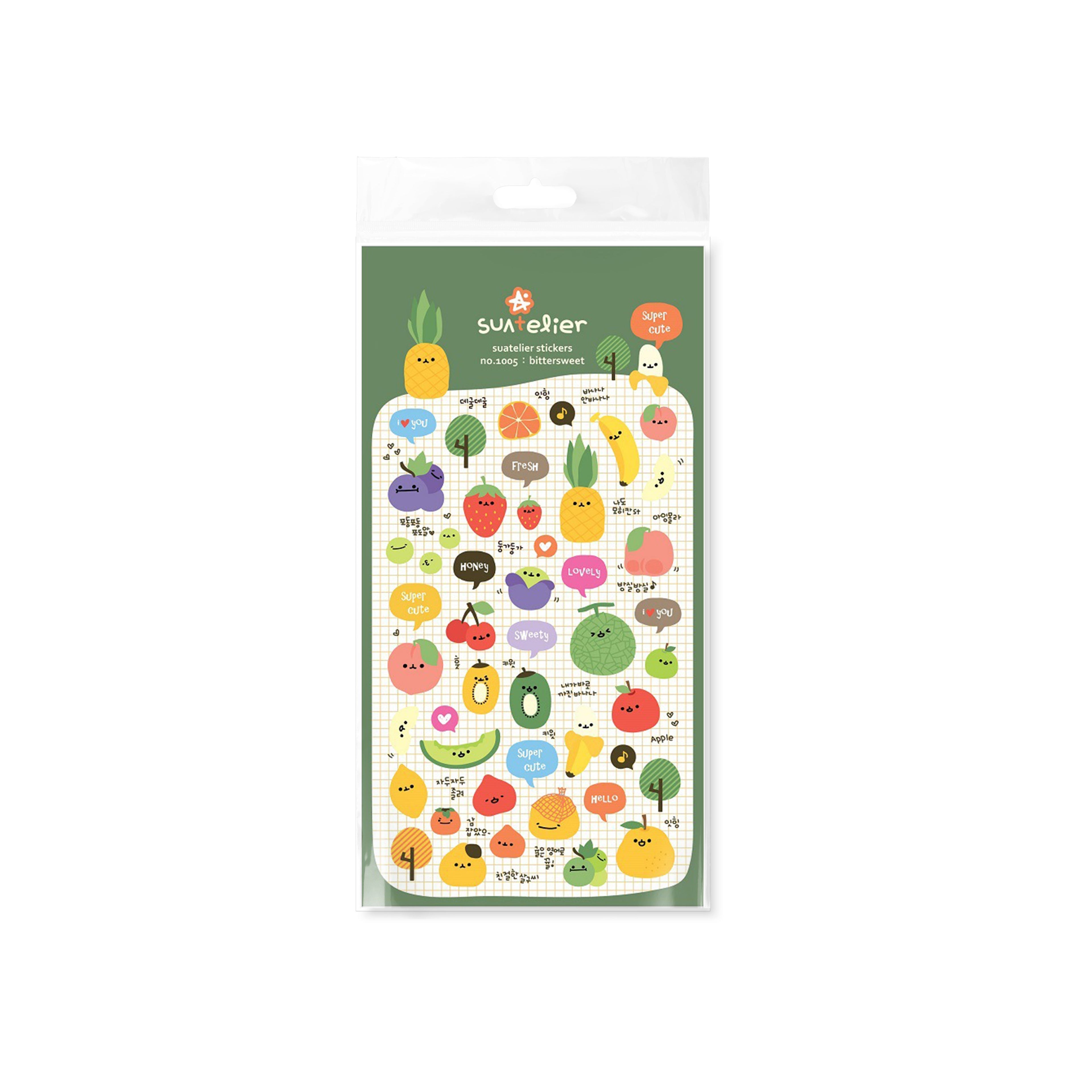 Suatelier A Bitter Sweet Decorative Stickers for Journaling - 1 Sheet