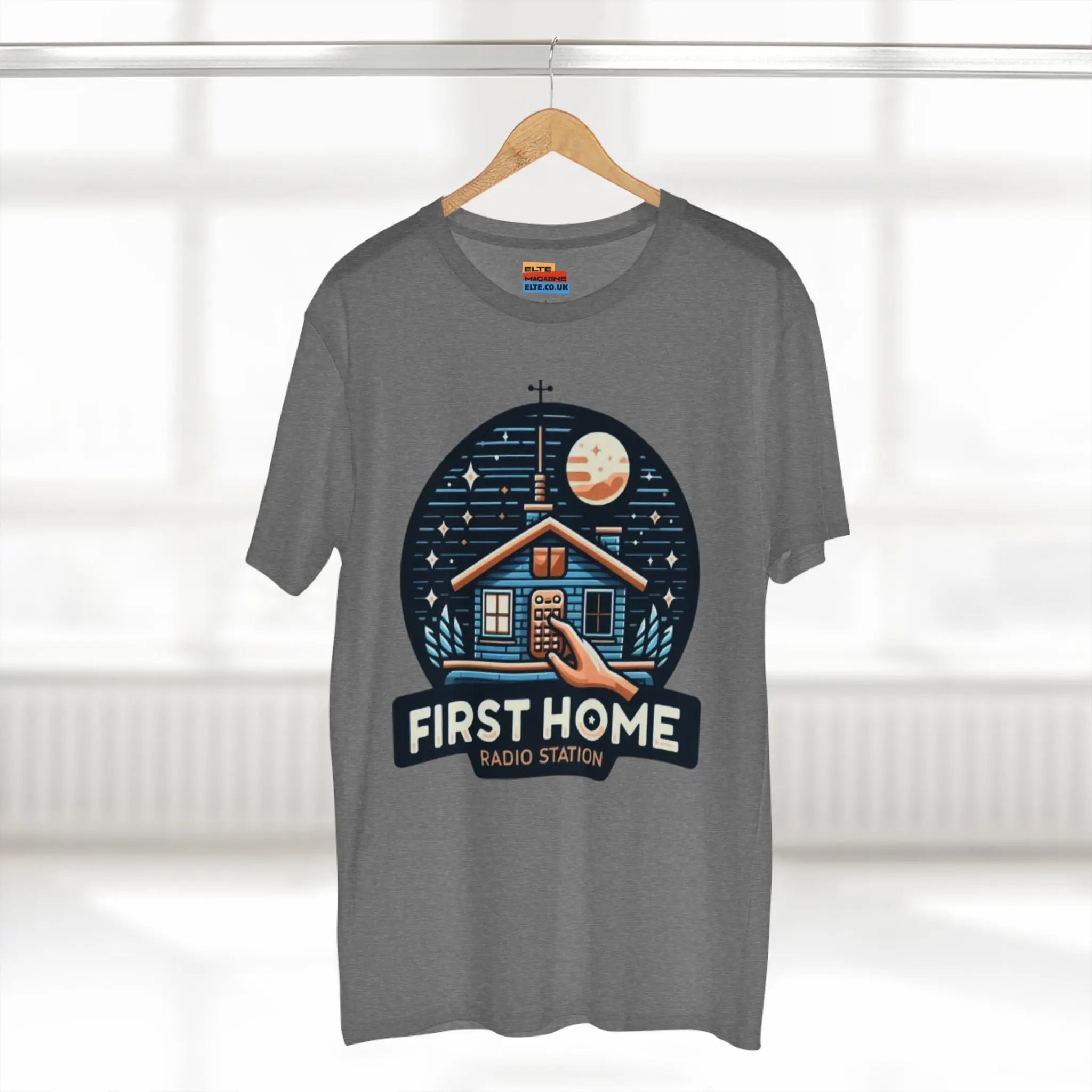 First Home Radio Station Graphic Tee - Celebrate Unity and Nostalgia