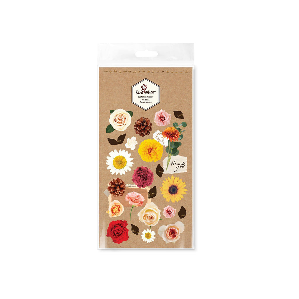 Suatelier Flower Dance Floral Stickers for Journaling and Scrapbooking