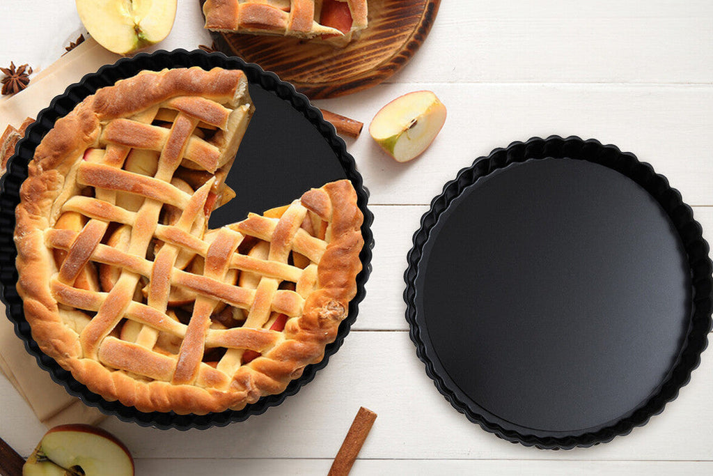 Orsina Set of 2 Fluted Flan Tins – Nonstick Tart Pans with Loose Bases