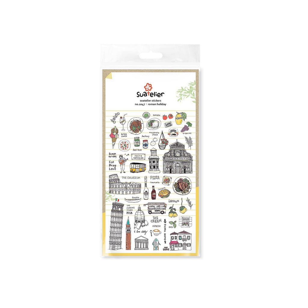 Suatelier Roman Holiday Decorative Stickers for Journaling and DIY Crafts