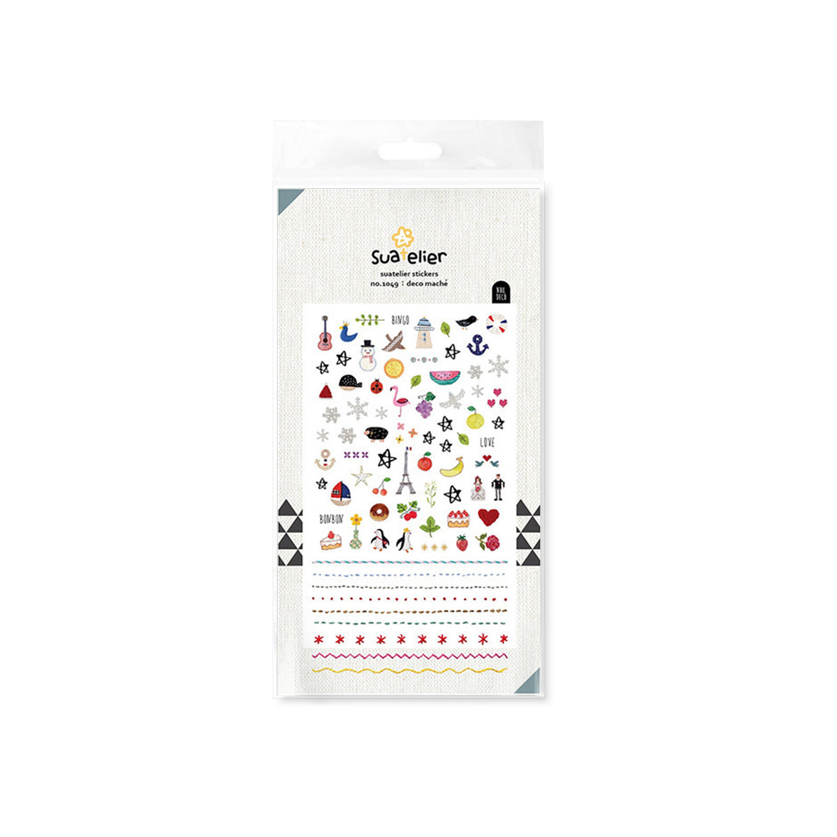 Suatelier Deco Mache Decorative Sticker Sheet for Journaling - 10x19cm