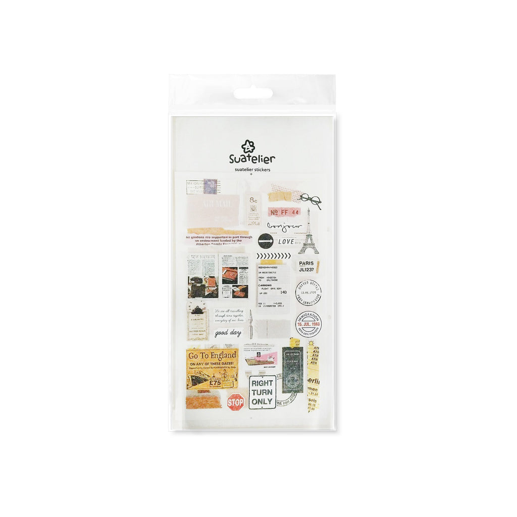 Suatelier Bon Voyage Travel Sticker Sheet for Journaling by LuLuFun