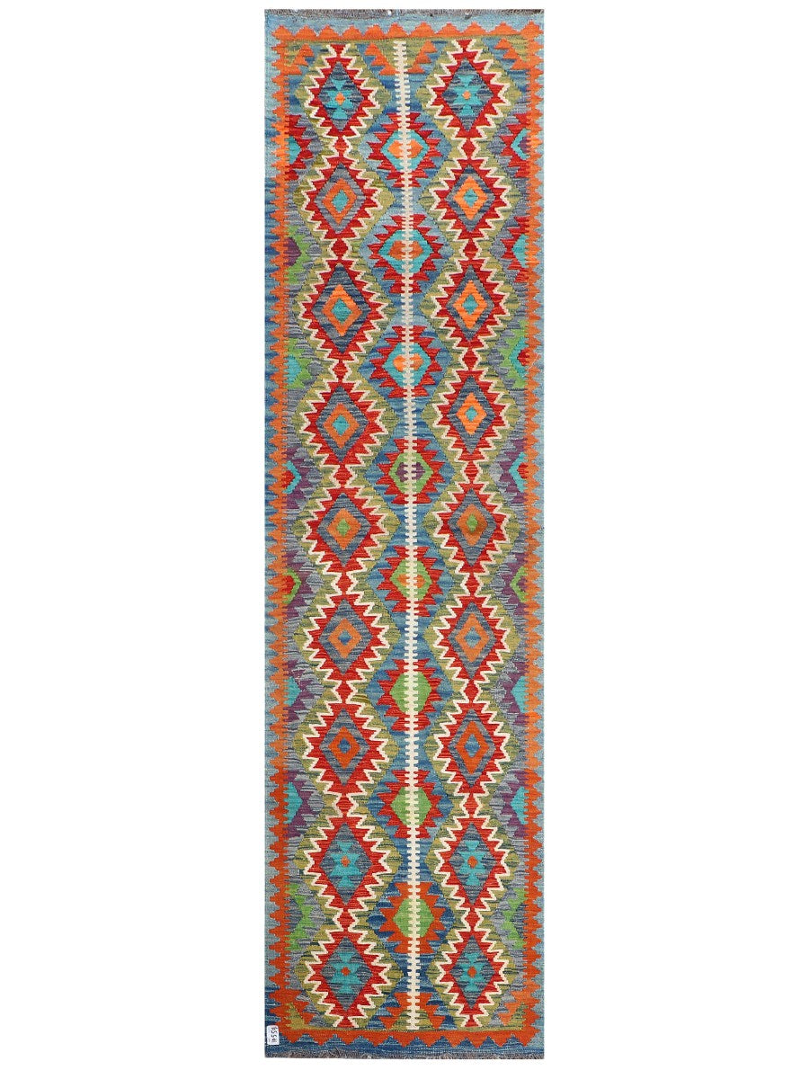 Maimana Kilim Runner - 309 x 84 cm