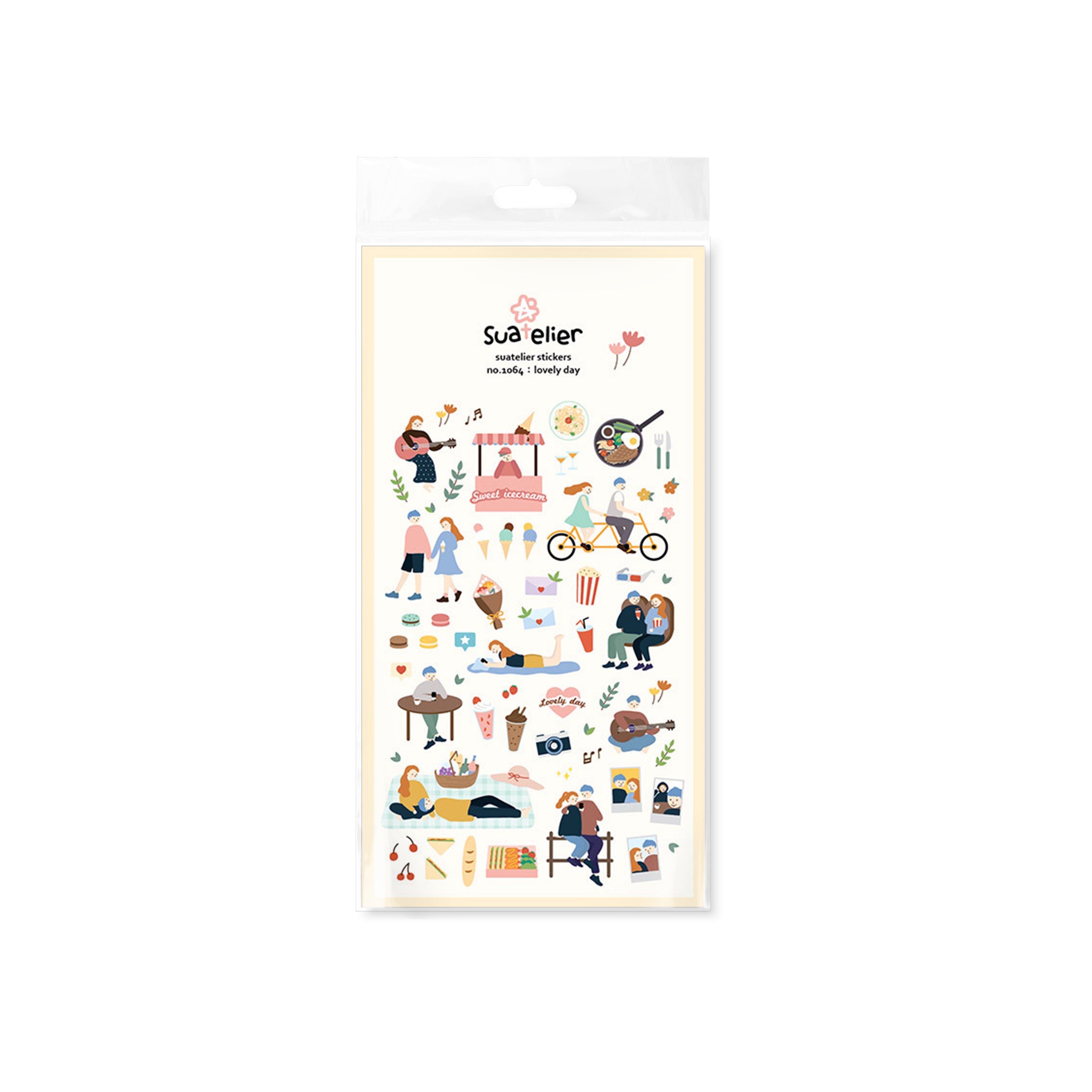 Suatelier Lovely Day Decorative Planner Stickers for Journaling - 1 Sheet