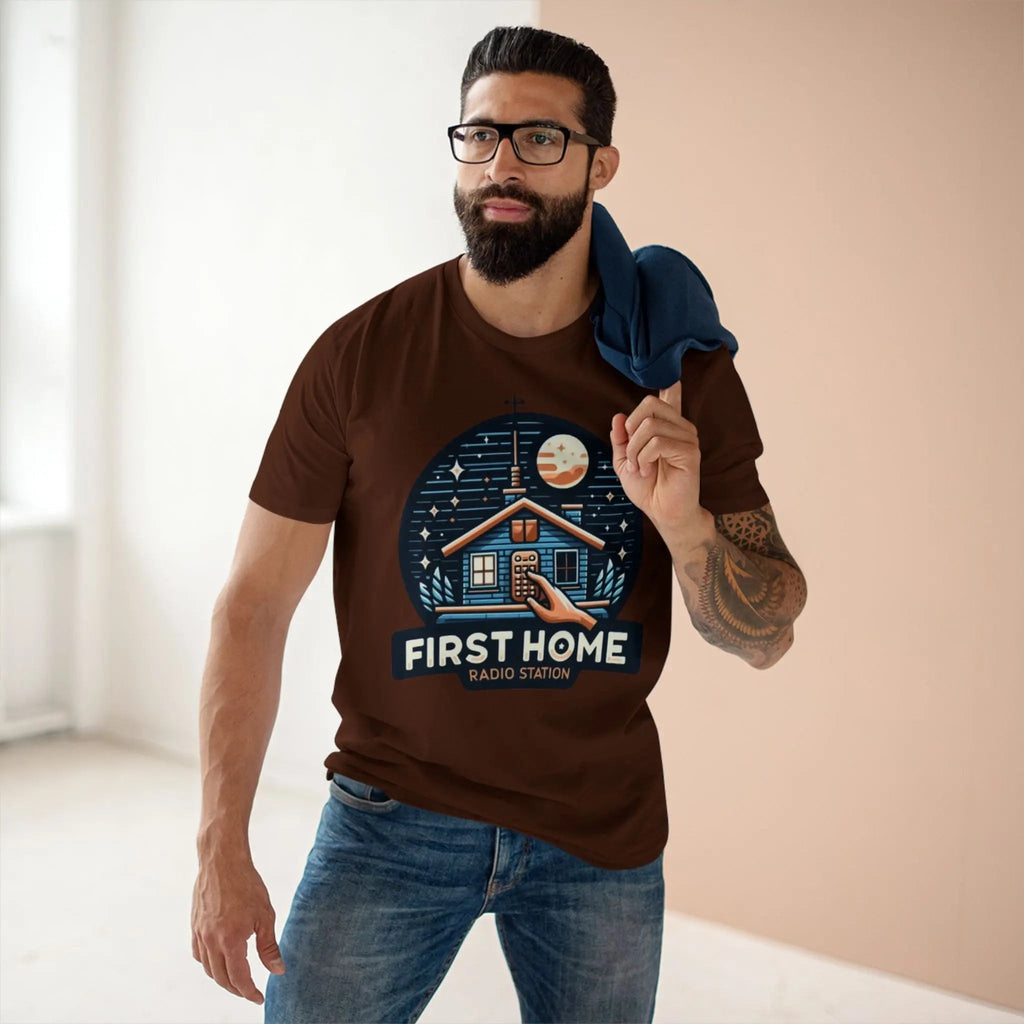 First Home Radio Station Graphic Tee - Celebrate Unity and Nostalgia